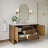 Hudson 60" Single Vanity, Honey Oak w/ 3 CM Ethereal Noctis Silestone Top