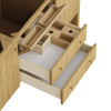 Hudson 60" Single Vanity, Light Natural Oak w/ 3 CM Eternal Jasmine Pearl Top