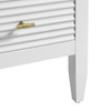 Myrrin 30" Single Vanity, Bright White w/ Single Hole 3 CM White Zeus Silestone Top and Matching Backsplash