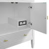 Myrrin 30" Single Vanity, Bright White w/ 3 CM Eternal Jasmine Pearl Silestone Top