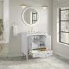 Myrrin 30" Single Vanity, Bright White w/ 3 CM Lime Delight Silestone Top