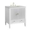 Myrrin 30" Single Vanity, Bright White w/ 3 CM Lime Delight Silestone Top