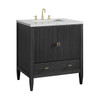 Myrrin 30" Single Vanity, Carbon Oak w/ 3 CM Ethereal Noctis Silestone Top