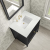 Myrrin 30" Single Vanity, Carbon Oak w/ 3 CM White Zeus Silestone Top