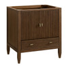 Myrrin 30" Single Vanity, Mid-Century Walnut w/ 3 CM Carrara Marble Top