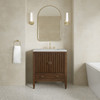 Myrrin 30" Single Vanity, Mid-Century Walnut w/ 3 CM Ethereal Noctis Silestone Top