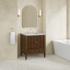 Myrrin 30" Single Vanity, Mid-Century Walnut w/ 3 CM Lime Delight Silestone Top