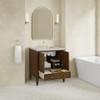 Myrrin 30" Single Vanity, Mid-Century Walnut w/ 3 CM Lime Delight Silestone Top