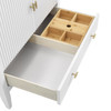 Myrrin 36" Vanity, Bright White w/ 3 CM Charcoal Soapstone Silestone Top