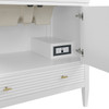 Myrrin 36" Vanity, Bright White w/ 3 CM Eternal Jasmine Pearl Silestone Top