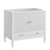 Myrrin 36" Vanity, Bright White w/ 3 CM Ethereal Noctis Silestone Top