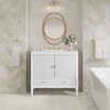 Myrrin 36" Vanity, Bright White w/ 3 CM Ethereal Noctis Silestone Top