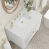 Myrrin 36" Vanity, Bright White w/ 3 CM Lime Delight Silestone Top