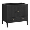 Myrrin 36" Vanity, Carbon Oak w/ 3 CM Charcoal Soapstone Silestone Top