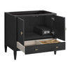 Myrrin 36" Vanity, Carbon Oak w/ 3 CM Victorian Silver Silestone Top