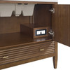Myrrin 36" Vanity, Mid Century Walnut w/ 3 CM Eternal Jasmine Pearl Silestone Top