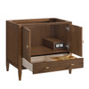 Myrrin 36" Vanity, Mid Century Walnut w/ 3 CM Ethereal Noctis Silestone Top