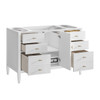 Myrrin 48" Single Vanity, Bright White w/ 3 CM Eternal Jasmine Pearl Silestone Top