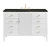 Myrrin 48" Single Vanity, Bright White, w/ 3 CM Phantome Eclos Top