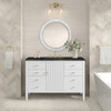 Myrrin 48" Single Vanity, Bright White, w/ 3 CM Phantome Eclos Top