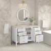 Myrrin 48" Single Vanity, Bright White, w/ 3 CM Tajnar Eclos Top