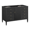 Myrrin 48" Vanity, Carbon Oak w/ Single Hole 3 CM White Zeus Silestone Top & Backsplash
