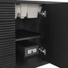 Myrrin 48" Vanity, Carbon Oak w/ Single Hole 3 CM White Zeus Silestone Top & Backsplash