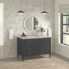Myrrin 48" Single Vanity, Carbon Oak w/ 3 CM Eternal Jasmine Pearl Silestone Top