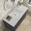 Myrrin 48" Single Vanity, Carbon Oak w/ 3 CM Eternal Jasmine Pearl Silestone Top