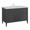Myrrin 48" Single Vanity, Carbon Oak w/ 3 CM Ethereal Noctis Silestone Top
