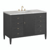 Myrrin 48" Single Vanity, Carbon Oak w/ 3 CM Victorian Silver Silestone Top