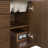 Myrrin 48" Single Vanity, Mid Century Walnut w/ 3 CM Eternal Jasmine Pearl Silestone Top
