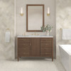 Myrrin 48" Single Vanity, Mid Century Walnut w/ 3 CM Victorian Silver Silestone Top