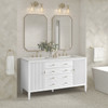 Myrrin 60" Double Vanity, Bright White w/ 3 CM Lime Delight Silestone Top