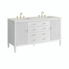 Myrrin 60" Double Vanity, Bright White w/ 3 CM Lime Delight Silestone Top