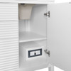 Myrrin 60" Double Vanity, Bright White w/ 3 CM Parisien Bleu Silestone Top