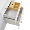 Myrrin 60" Double Vanity, Bright White w/ 3 CM Victorian Silver Silestone Top