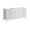 Myrrin 60" Double Vanity, Bright White w/ 3 CM Ethereal Noctis Silestone Top w/FreePower Wireless Charger