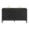 Myrrin 60" Double Vanity, Carbon Oak, w/ 3 CM Phantome Eclos Top