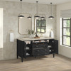 Myrrin 60" Double Vanity, Carbon Oak, w/ 3 CM Tajnar Eclos Top