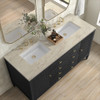 Myrrin 60" Double Vanity, Carbon Oak, w/ 3 CM Tajnar Eclos Top