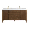 Myrrin 60" Double Vanity, Mid Century Walnut