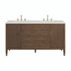 Myrrin 60" Double Vanity, Mid Century Walnut w/ 3 CM Lime Delight Silestone Top
