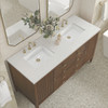 Myrrin 60" Double Vanity, Mid Century Walnut w/ 3 CM Lime Delight Silestone Top