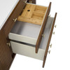 Myrrin 60" Double Vanity, Mid Century Walnut w/ 3 CM Parisien Bleu Silestone Top