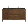 Myrrin 60" Double Vanity, Mid Century Walnut, w/ 3 CM Phantome Eclos Top