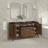 Myrrin 60" Double Vanity, Mid Century Walnut, w/ 3 CM Phantome Eclos Top