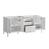 Myrrin 72" Double Vanity, Bright White w/ 3 CM Eternal Jasmine Pearl Silestone Top