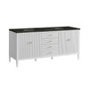 Myrrin 72" Vanity, Bright White, w/ 3 CM Phantome Eclos Top
