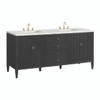 Myrrin 72" Double Vanity, Carbon Oak w/ 3 CM Lime Delight Silestone Top
